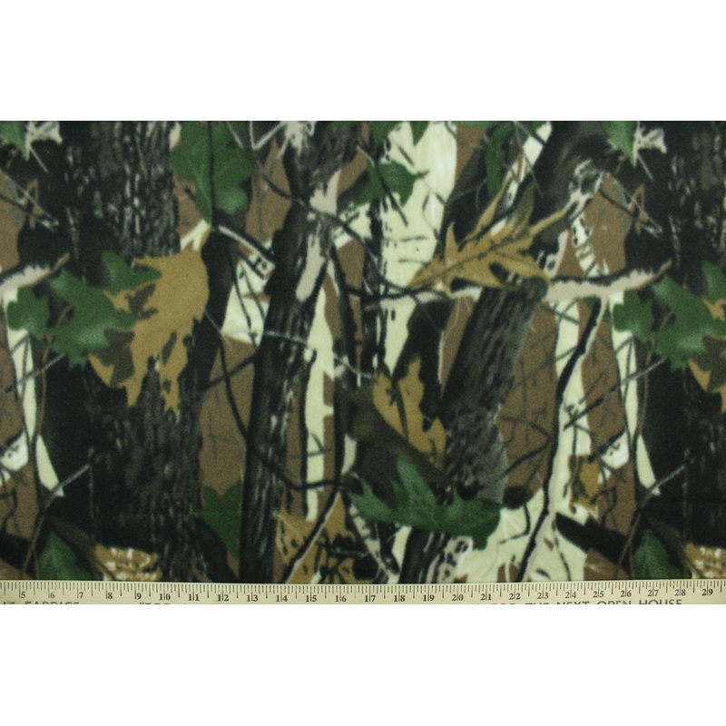 Printed Fleece Deepwoods in Green
