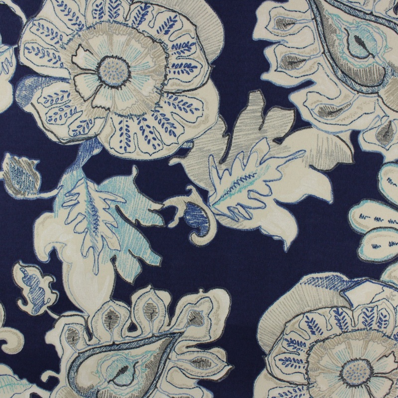 Richloom Almada Outdoor Fabric in Indigo
