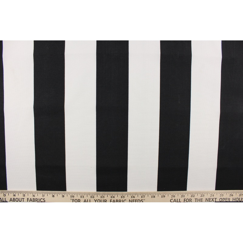 Richloom Solarium  Cabana Stripe in Black
