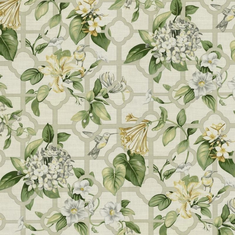 Waverly Treillage Fabric in Garden