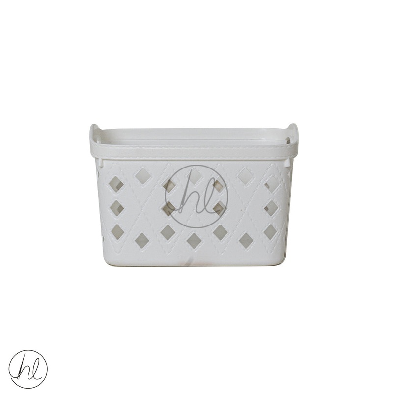 BASKET STORAGE WITH HANDLE  550 WHITE ABY-4906