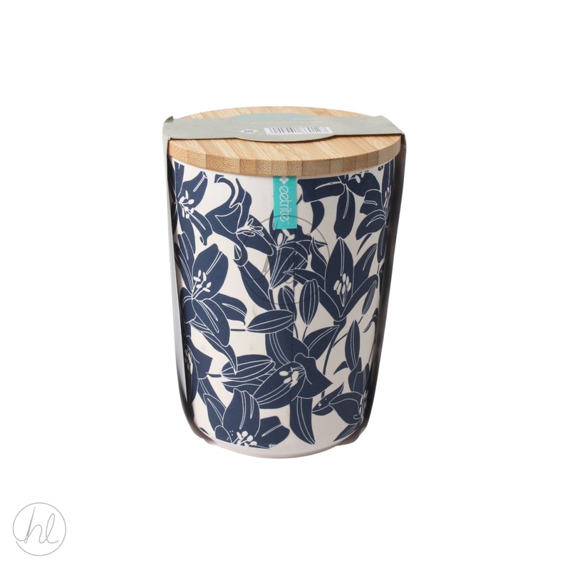 CANISTER BAMBOO FLORAL 750ML CREAM FREE