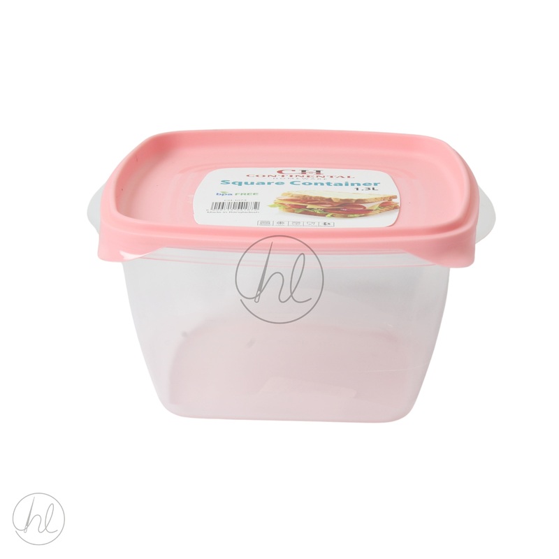 CONTAINER SQUARE 1.3L BABY PINK FREE