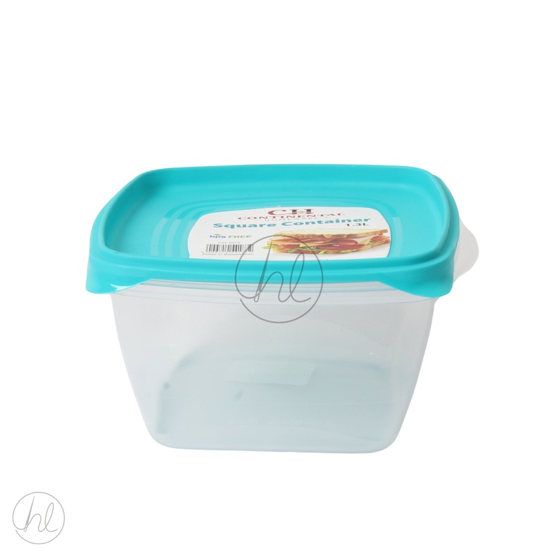 CONTAINER SQUARE 1.3L TEAL FREE