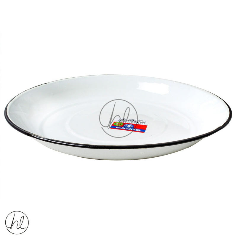 ENAMEL RICE PLATE WE11721P WHITE 25CM
