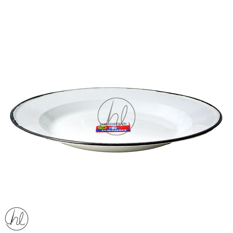 ENAMEL SOUP PLATE WE11824 WHITE 24CM