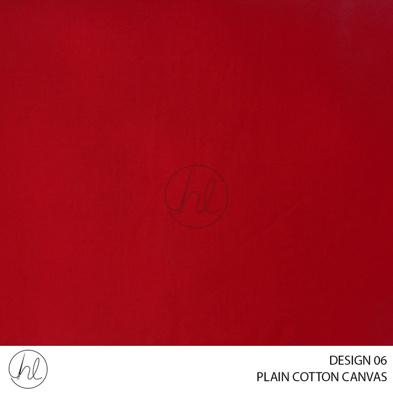 PLAIN COTTON CANVAS DESIGN 06 RED 150CM PER M