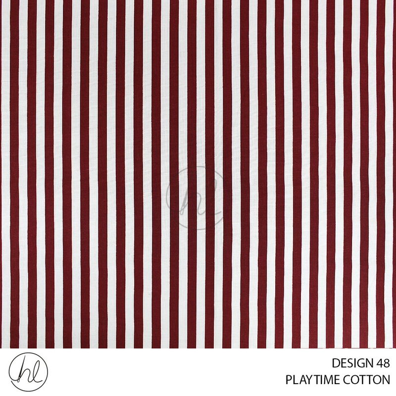 PLAYTIME COTTON SMALL STRIPED DESIGN 42 150CM PER M RED