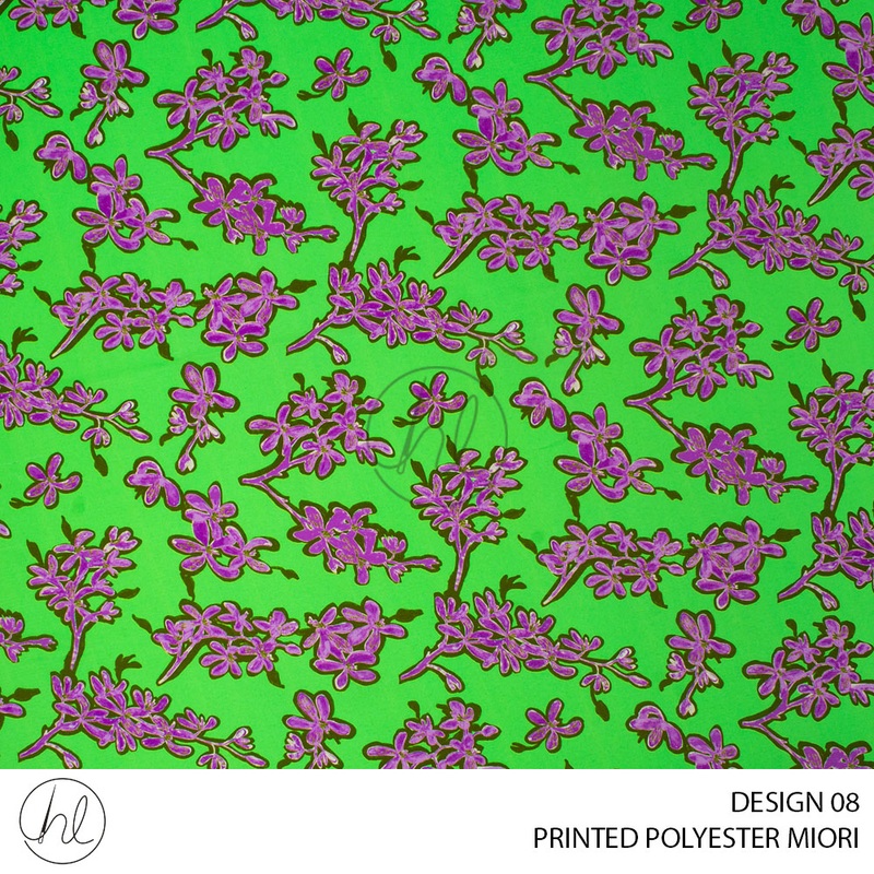 Printed Polyester Miori 83 Mint Design 08 150cm Per M