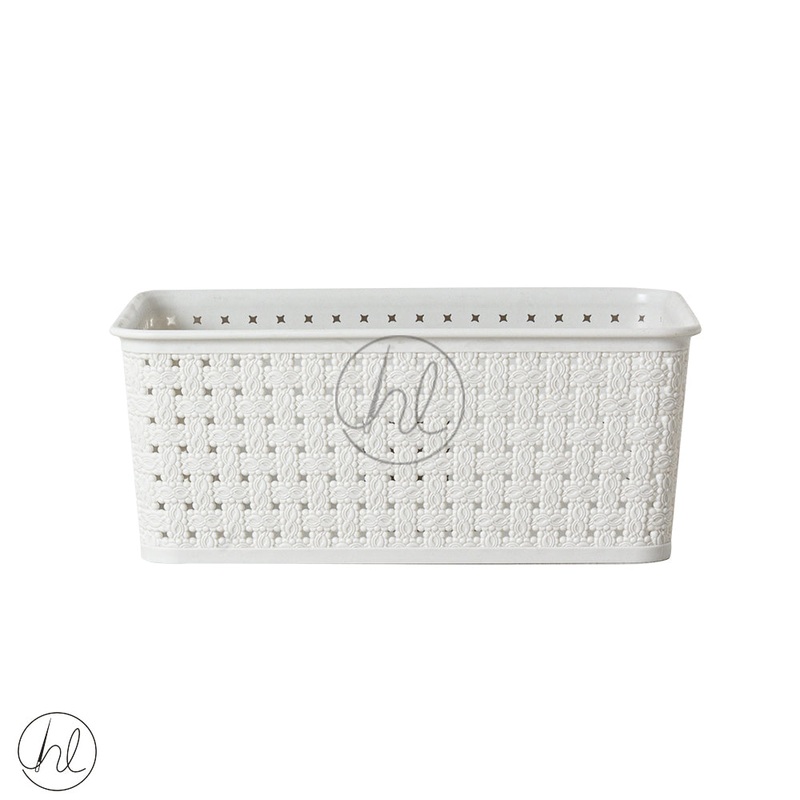 STORAGE BASKET 550 WHITE  ABY-4883 LRG