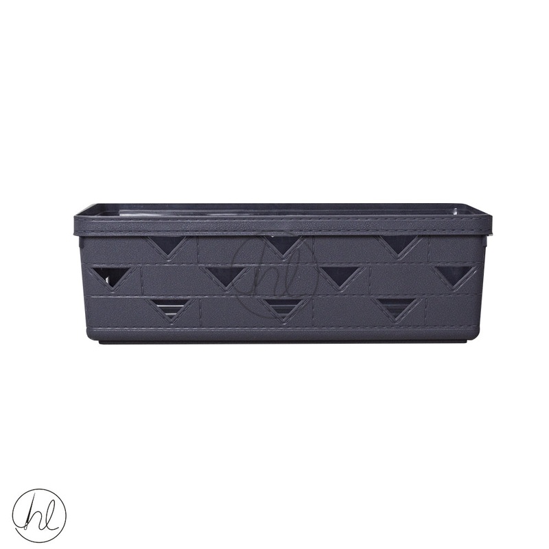BASKET STORAGE TRIANGLE FLAT DARK GREY ABY-4550