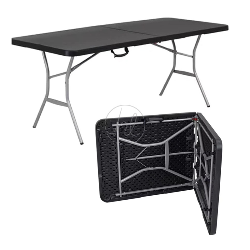 BLACK RECTANGLE FOLDING TABLE 915