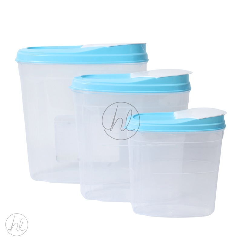 CEREAL DISPENSER 3PCE BLUE FREE
