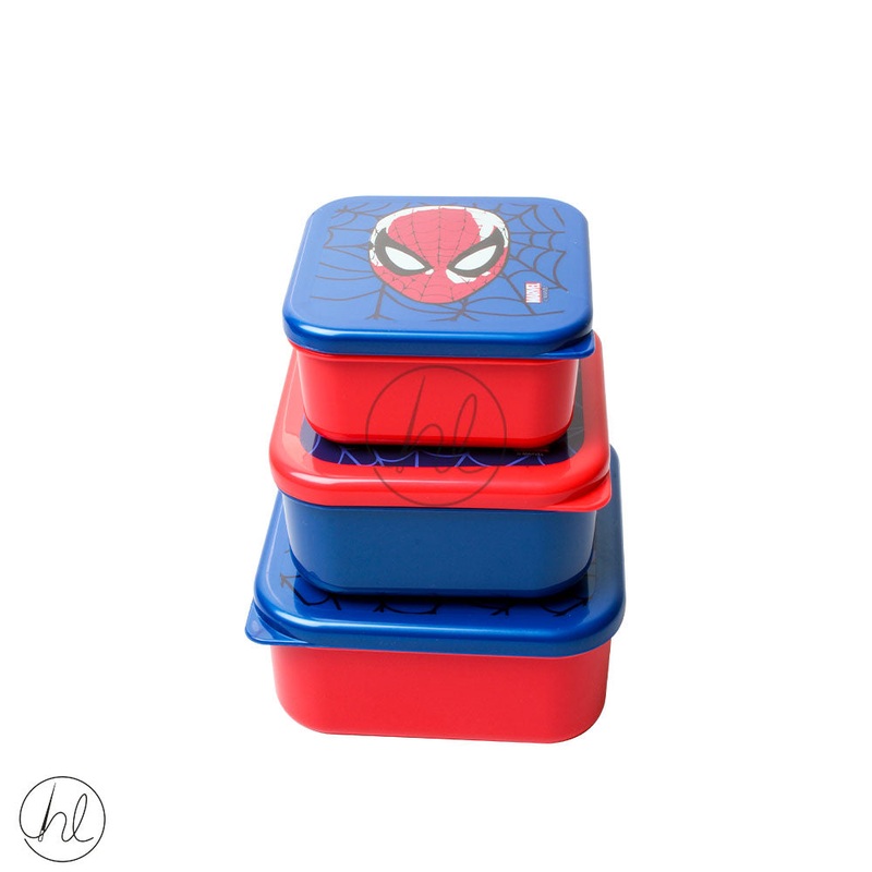 NESTING SNACKBOX SPIDERMAN 3PC 20892