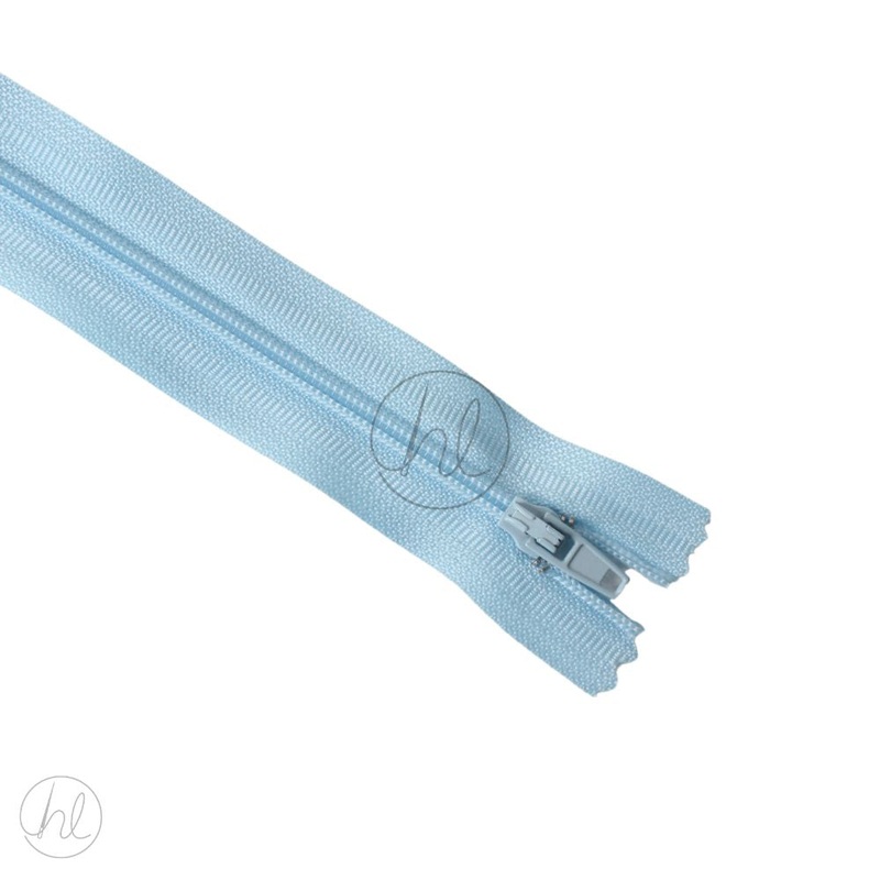 NYLON DRESS ZIPS BABY BLUE 25CM