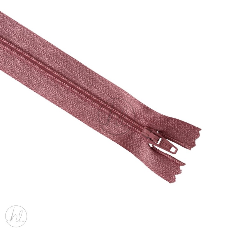 NYLON DRESS ZIPS DUSTY PINK 20CM