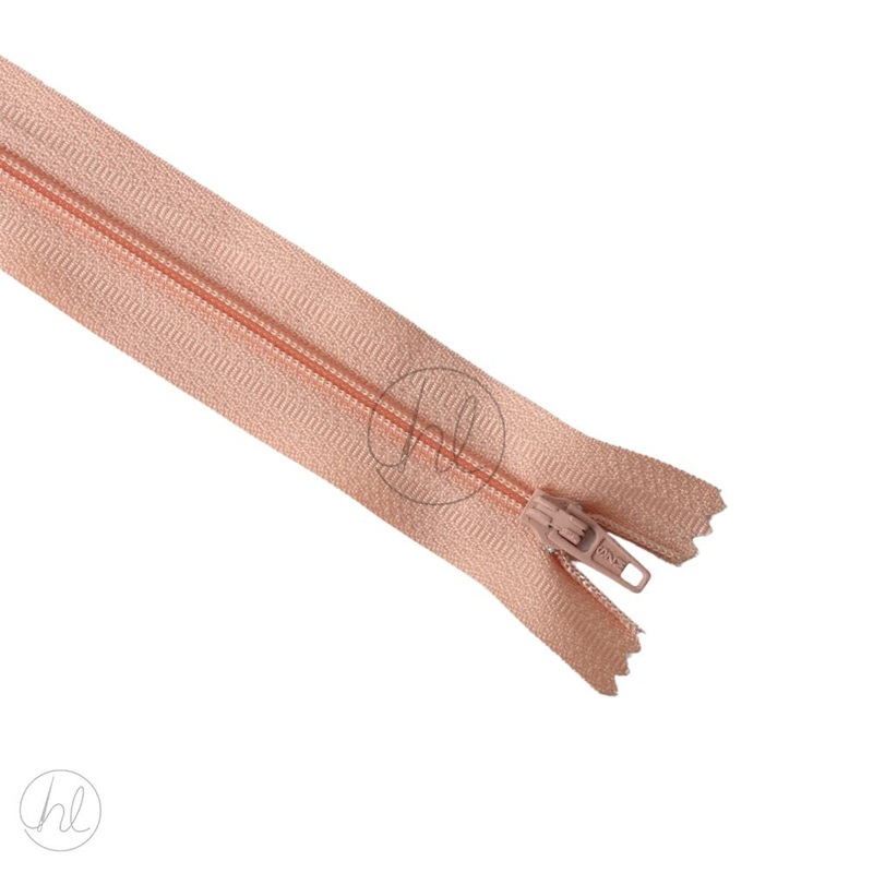 NYLON DRESS ZIPS PEACH 15CM
