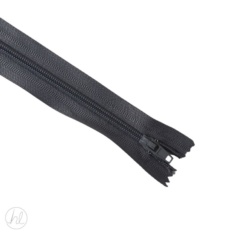 NYLON DRESS ZIPS SCH GREY 25CM
