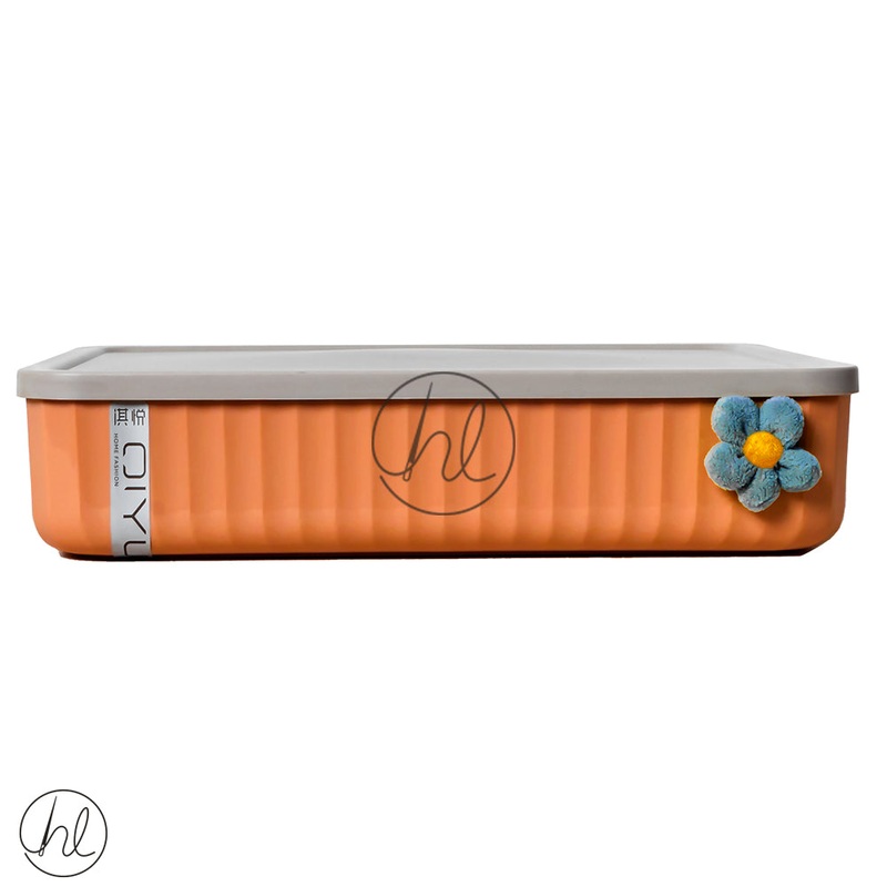 STORAGE BASKET WITH LID ABY-4555 ORANGEMEDIUM