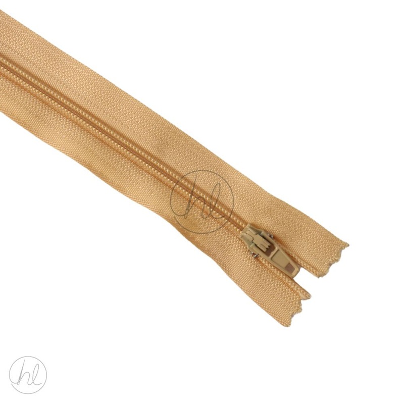 NYLON DRESS ZIPS CAMEL 15CM