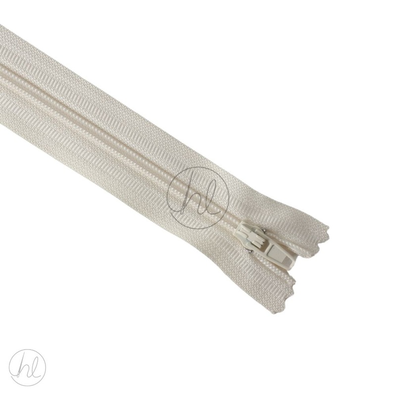 NYLON DRESS ZIPS D/CREAM 40CM