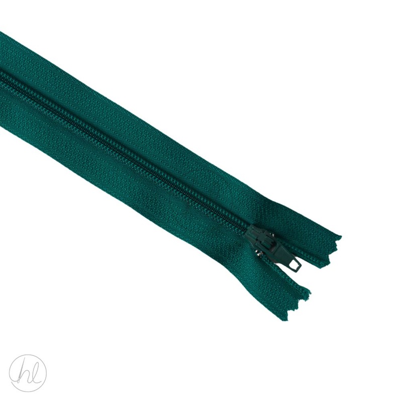 NYLON DRESS ZIPS D/GREEN 25CM
