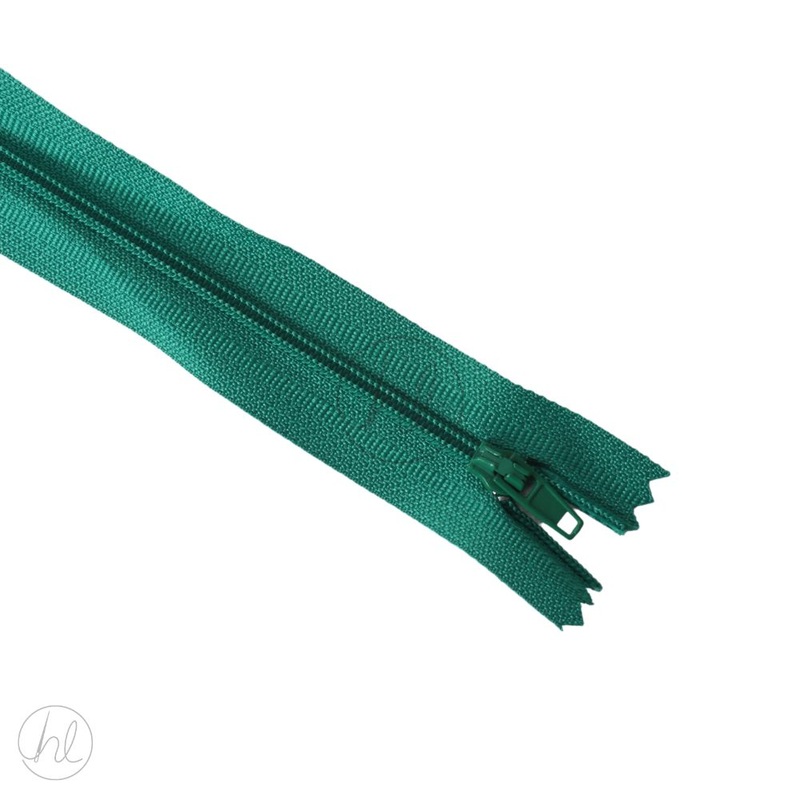 NYLON DRESS ZIPS EMERALD 15CM