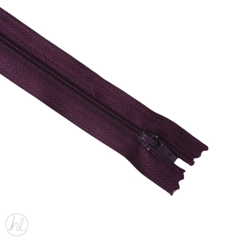 NYLON DRESS ZIPS GRAPE 45CM