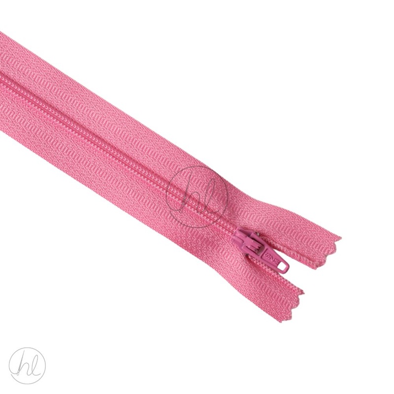 NYLON DRESS ZIPS HOT PINK 30CM