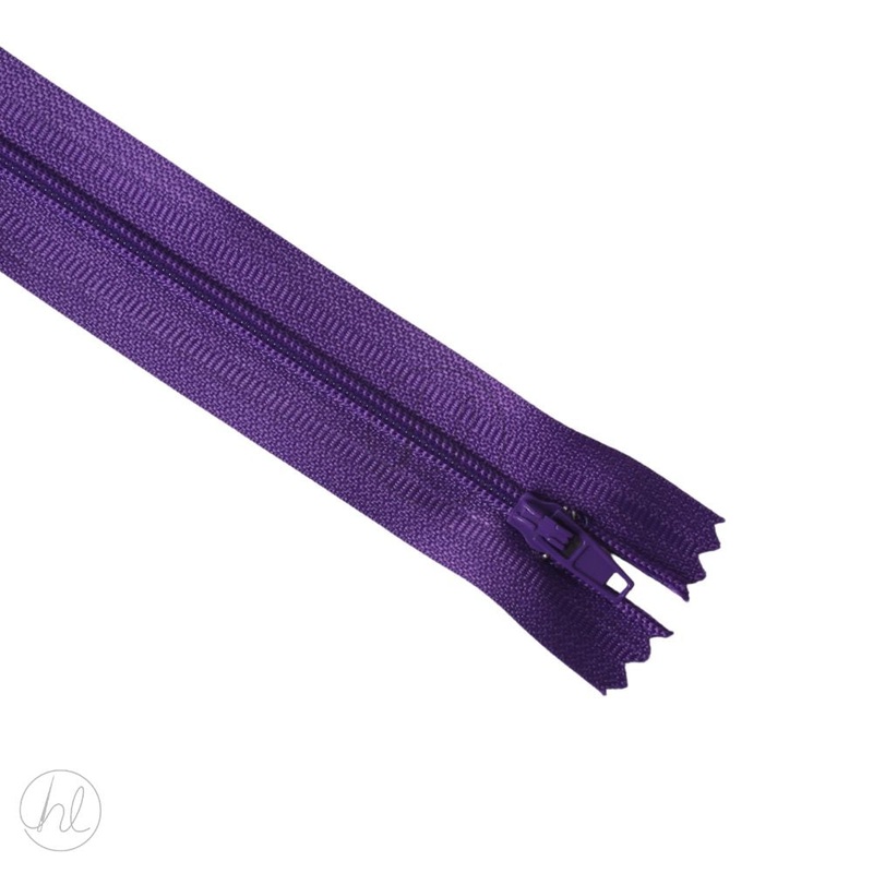 NYLON DRESS ZIPS L/PURPLE 40CM