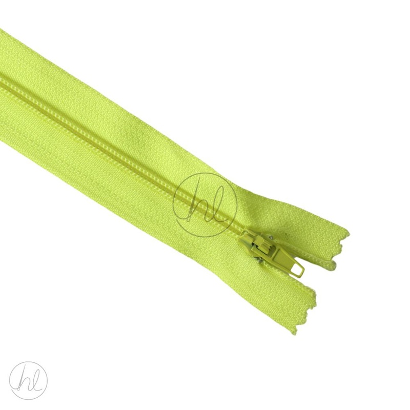 NYLON DRESS ZIPS NEON YELL 40CM
