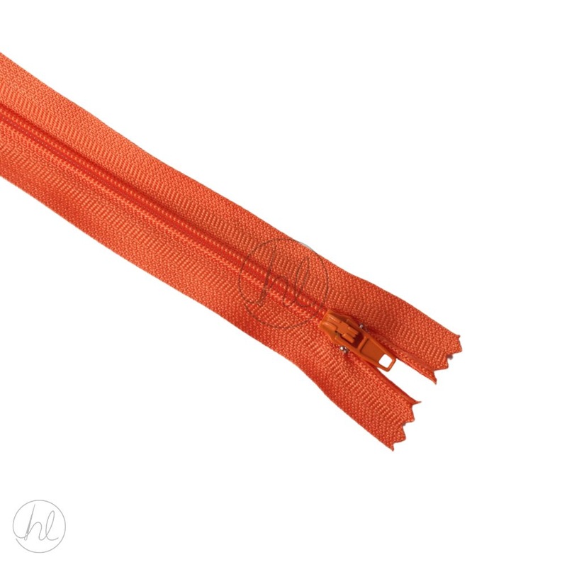 NYLON DRESS ZIPS ORANGE 45CM