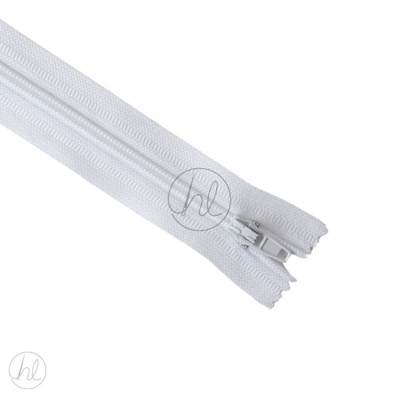NYLON DRESS ZIPS WHITE 30CM