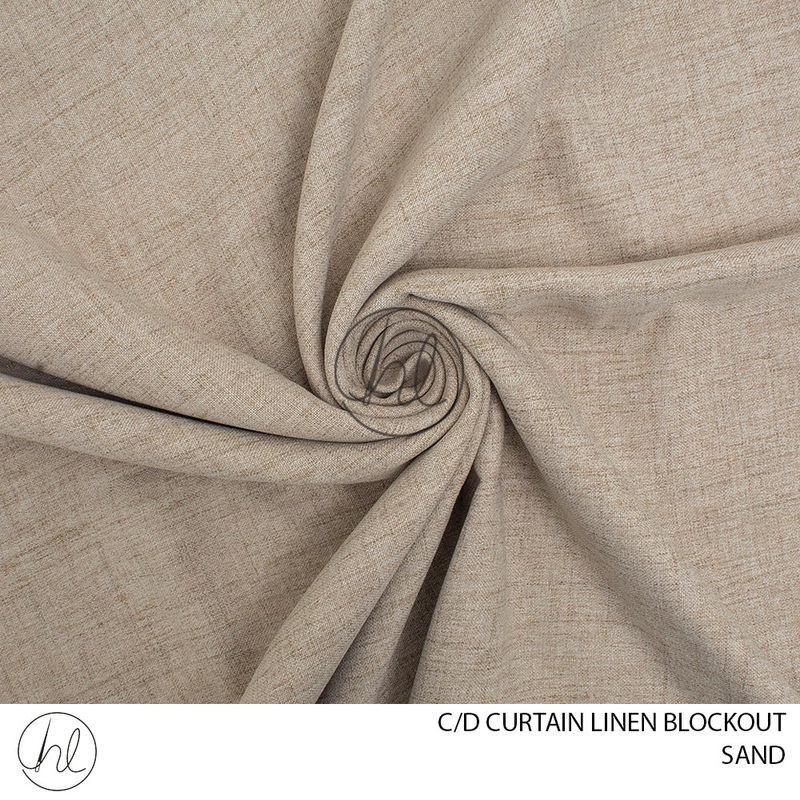 C/D Curtain Linen Blockout1717 280CM Sand