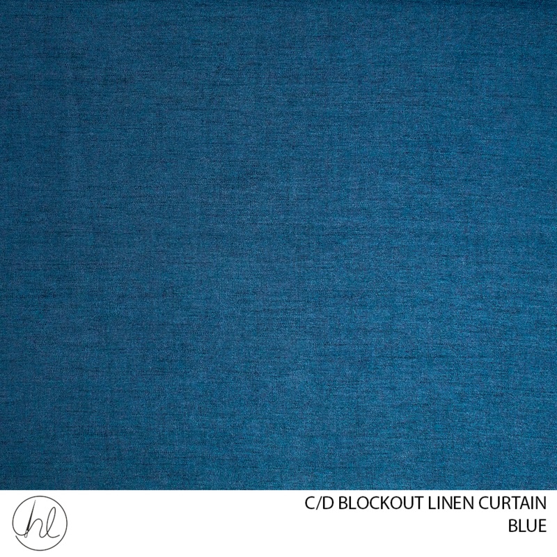 C/D Curtain Linen Blockout1717 CP 280cm Blue