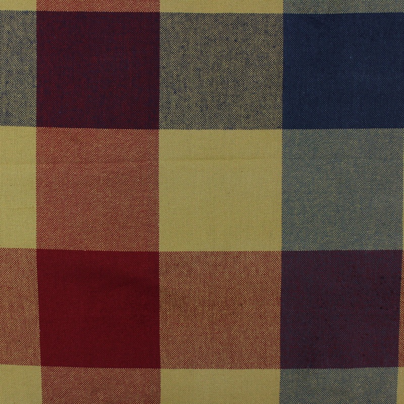 Checkers Buffalo Plaid Fabric in Red/Blue