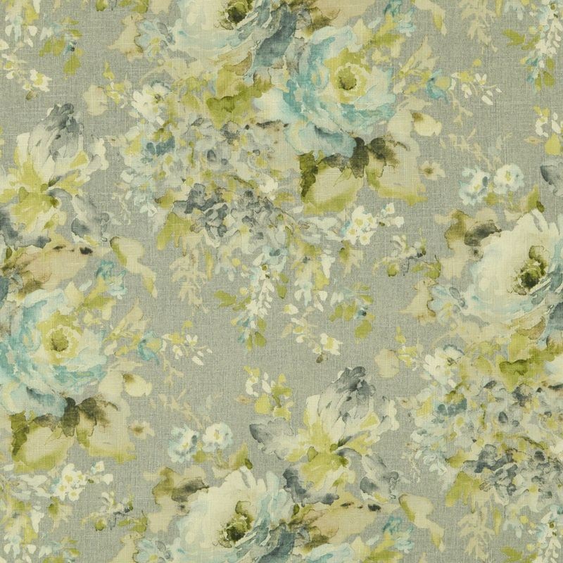 Covington MacBeth Fabric in Grey Floral