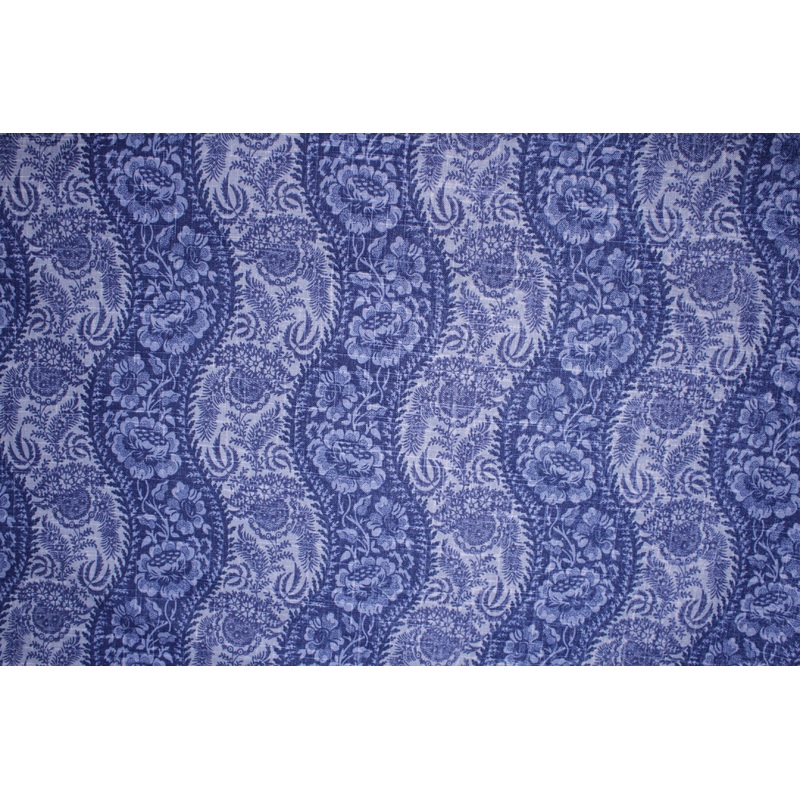 Duralee Bonnie Fabric in Denim Blue