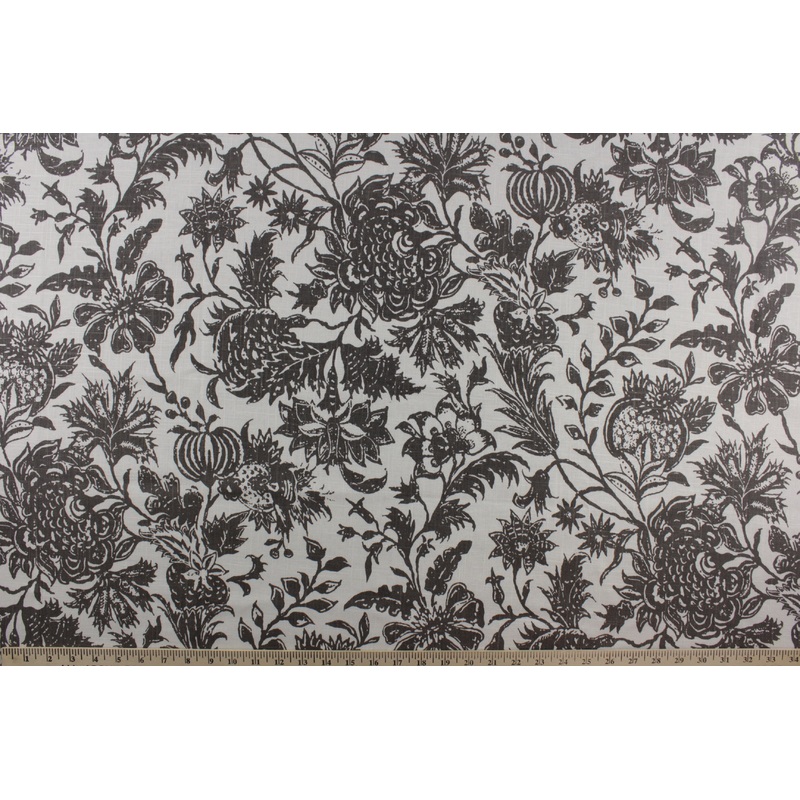 Duralee Fabrics Ananya Fabric in Charcoal