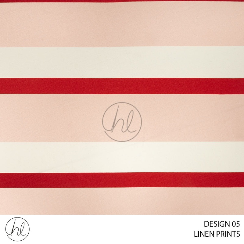 Linen Print  51 Pink Design 05 150cm Per M