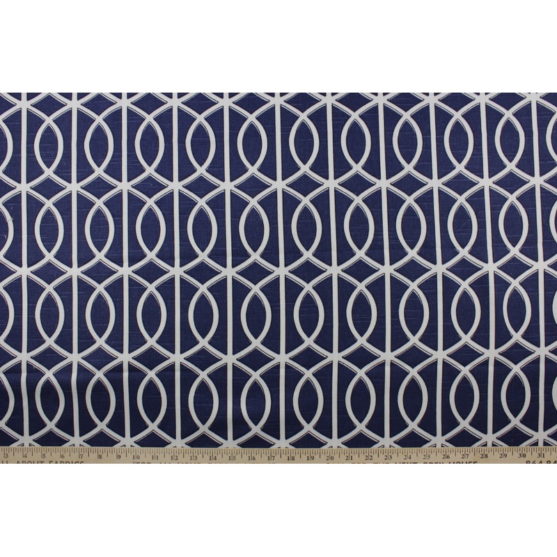 Robert Allen Contract Bellaporte Grand Gate Fabric in Indigo