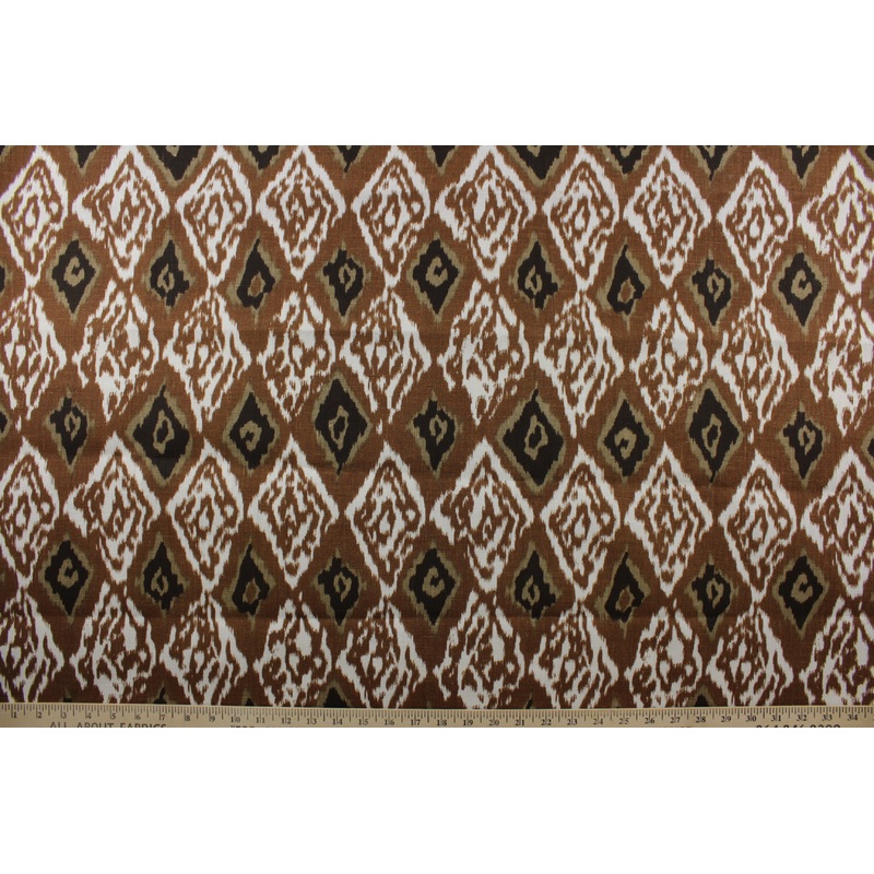 Robert Allen Crystal Cove Ikat Linen Fabric in Aztec