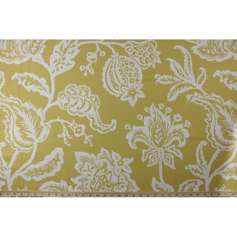 Robert Allen Jacobean Toss Fabric in Zest