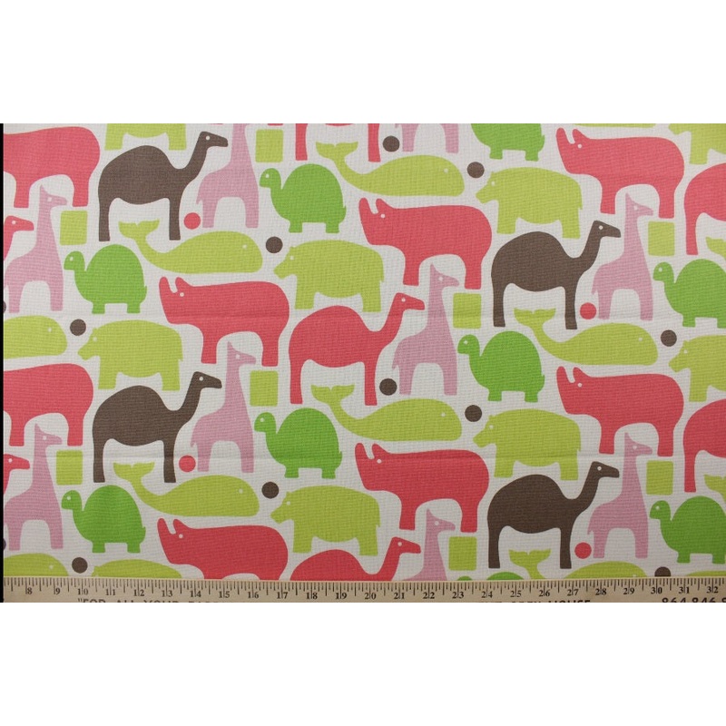 Robert Allen Zoo Pals Fabric in Pink