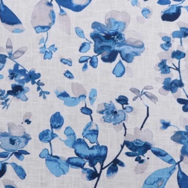 Watercolor Floral Fabric 03367 in Blue