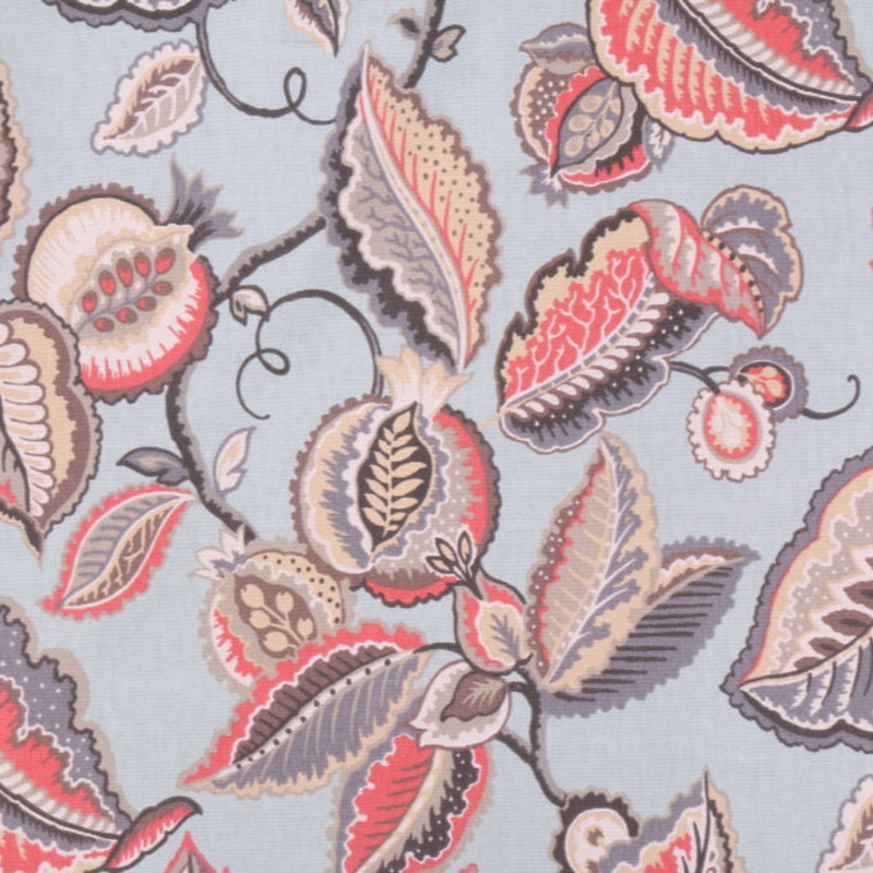 Waverly Fantasy Fleur Fabric in Seaglass