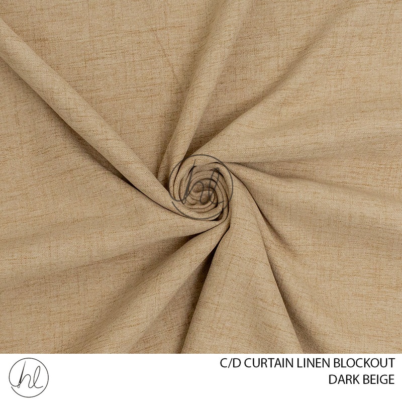 C/D Curtain Linen Blockout1717 280CM Dark Beige