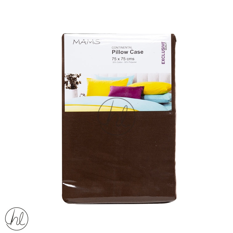Continental Pillow Cases Chocolate 75x75cm