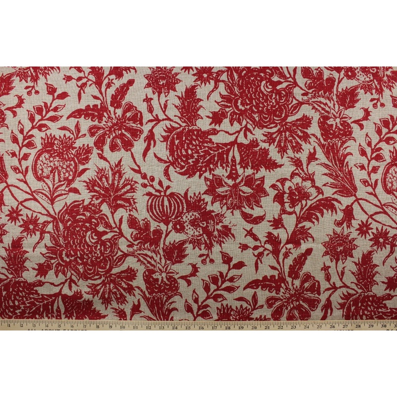 Duralee Fabrics Ananya Fabric in Red