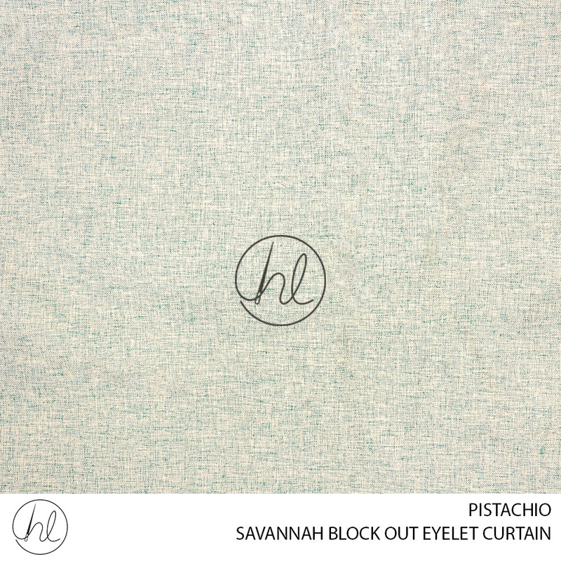 EYELET READY-MADE CURTAIN SAVANNAH BLOCK OUT PISTACHIO 225X220CM